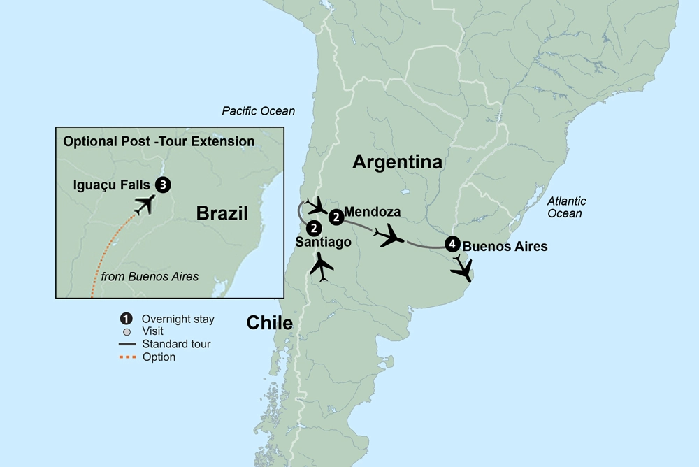 Flavors of Chile & Argentina featuring the Mendoza Wine Region