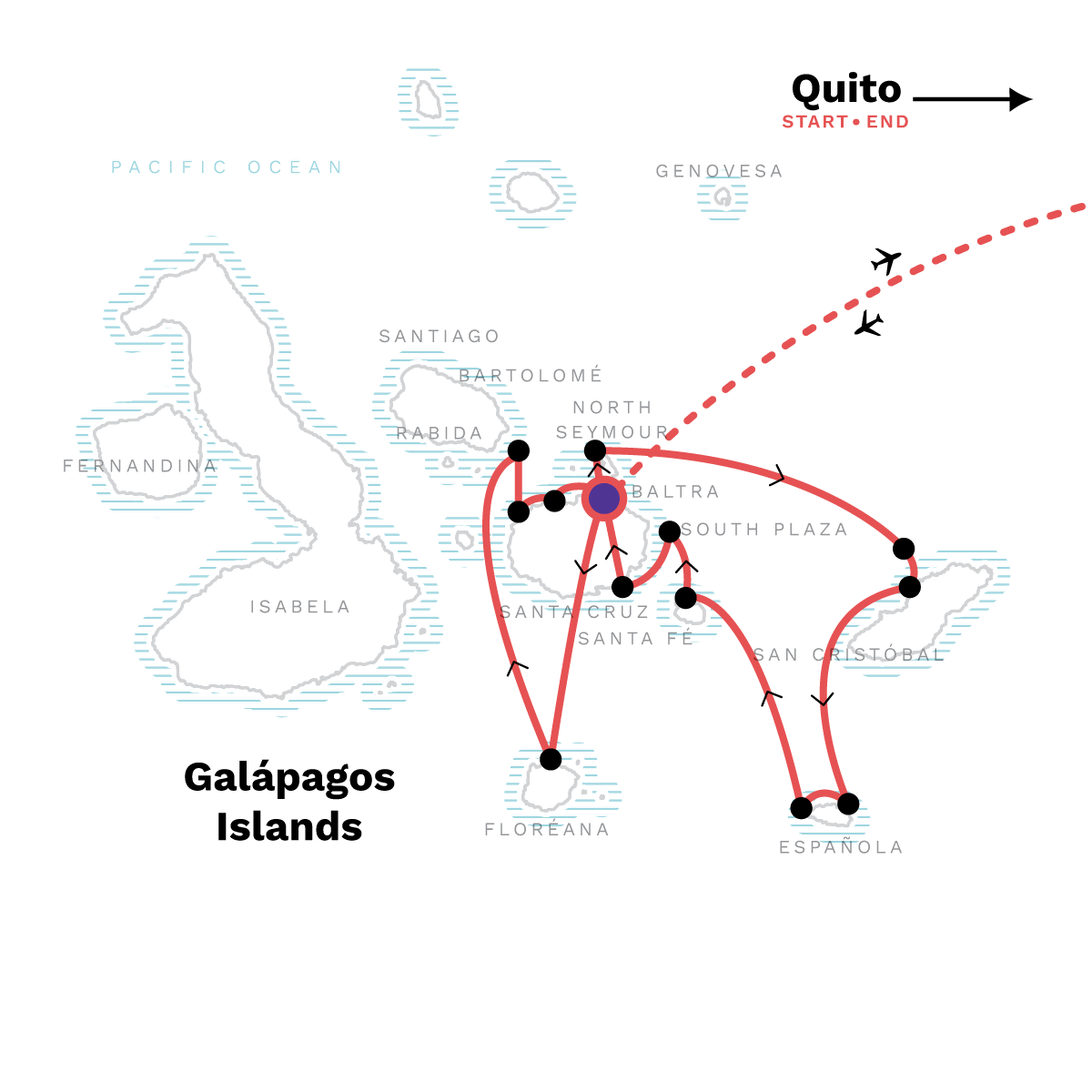 Galápagos — Central, South & East Islands aboard the Yolita