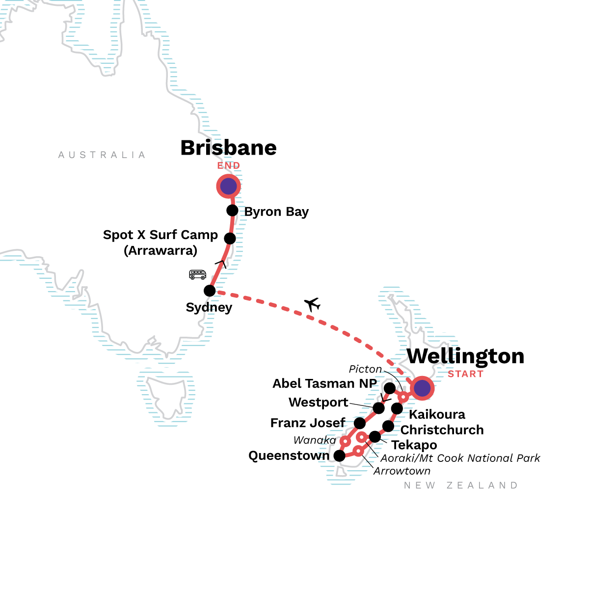 Australia And New Zealand: Bushwalks & Beaches