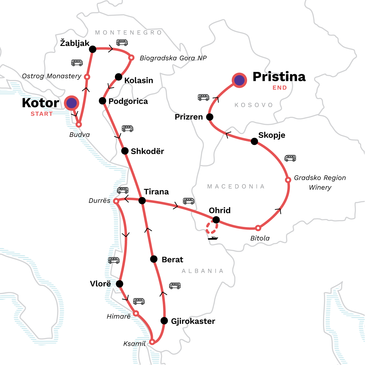 Balkans Discovery:  Montenegro to Kosovo