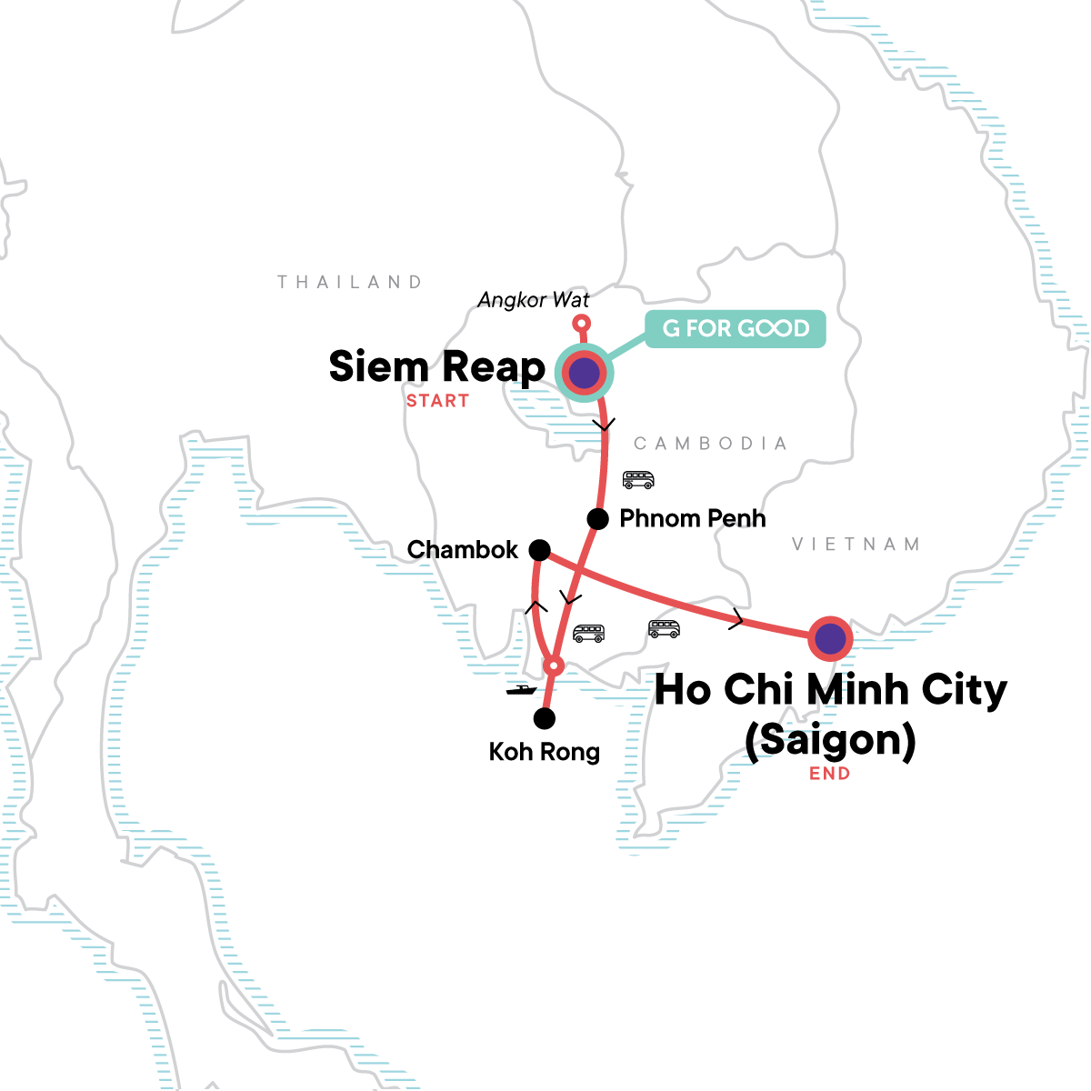 Cambodia to Vietnam: Temples, Koh Rong Beaches & Big City Buzz
