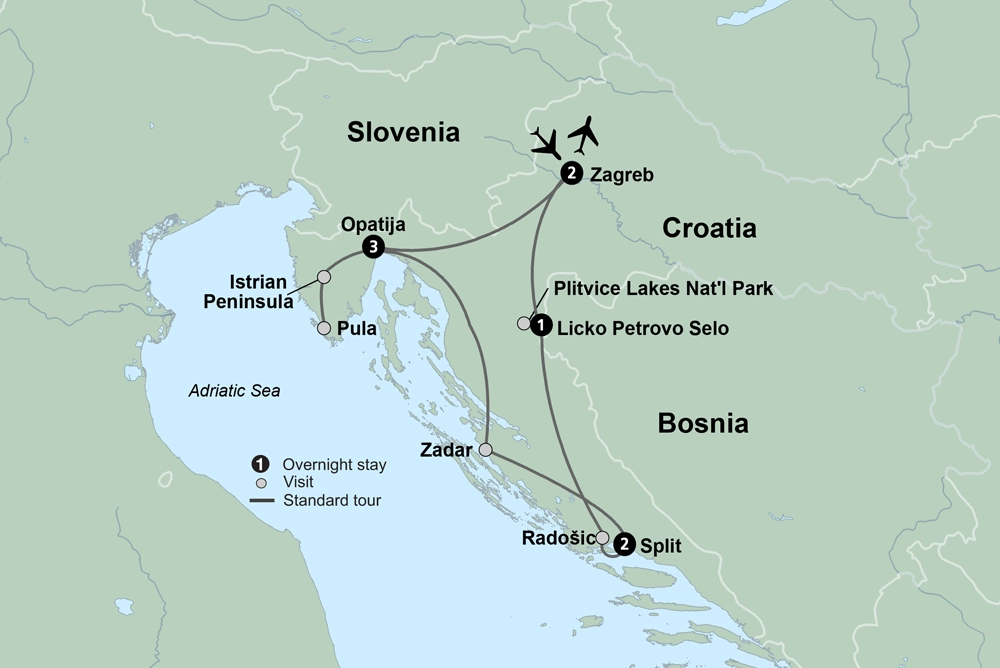 Timeless Croatia featuring Plitvice Lakes and the Adriatic Coast