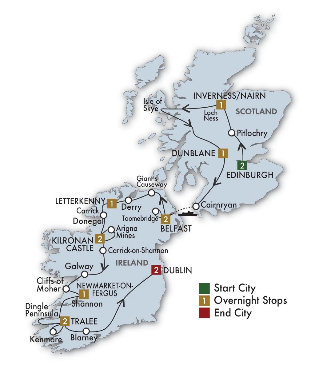 2027 Scots Irish Tour - 15 Days/14 Nights