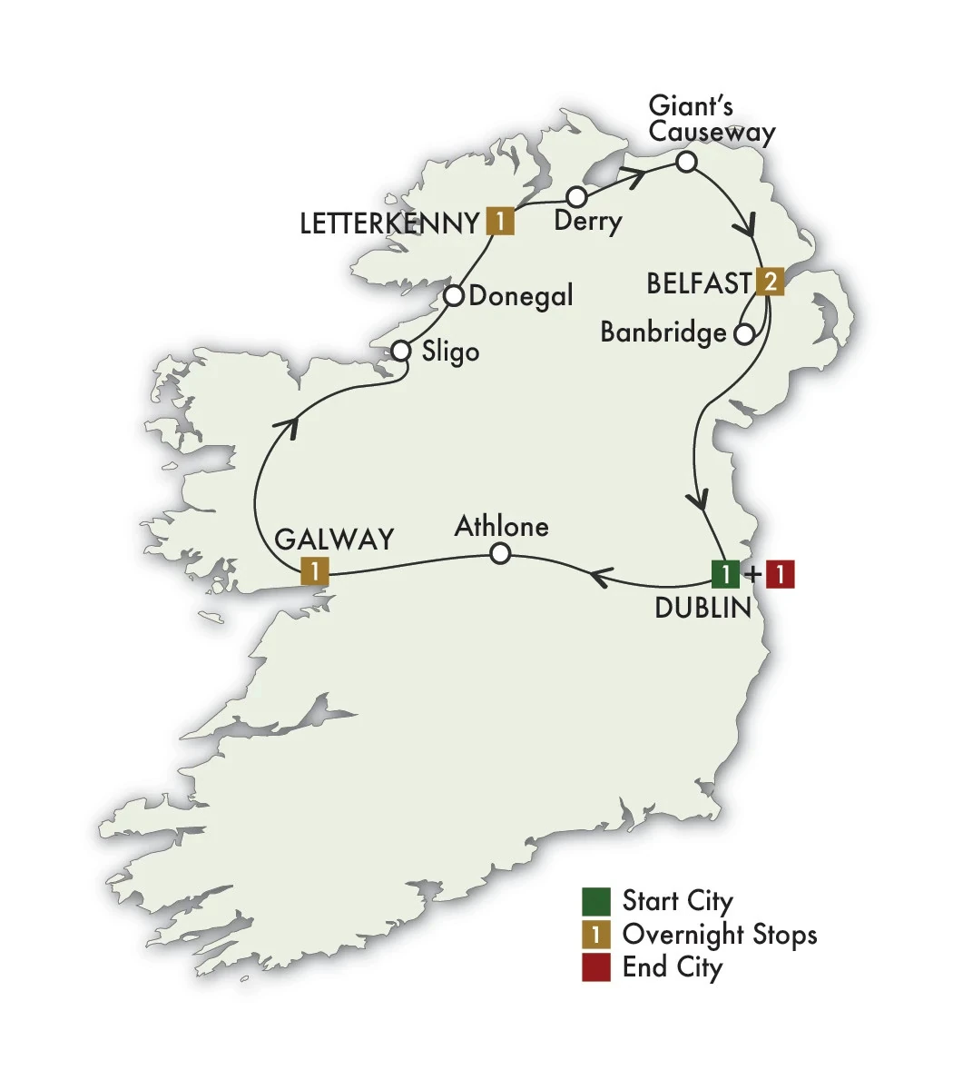 2027 Evergreen Ireland North - 7 Days/6 Nights