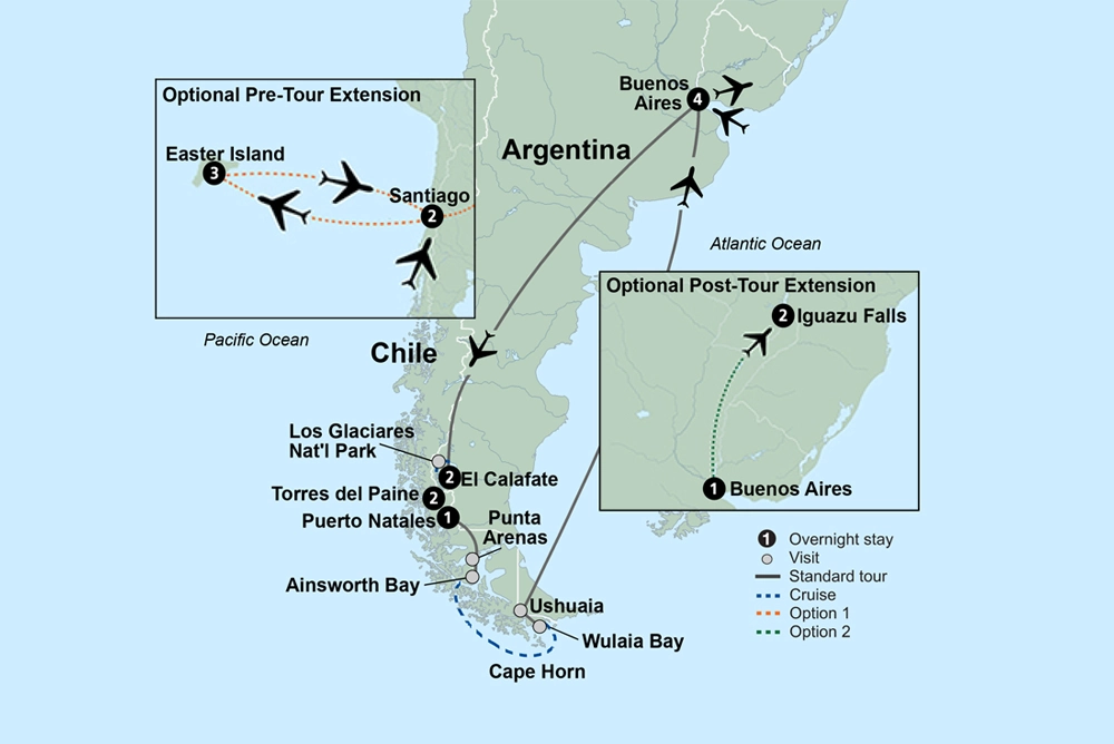 Patagonia: Edge of the World featuring Argentina, Chile, and a 4-Night Patagonia Cruise