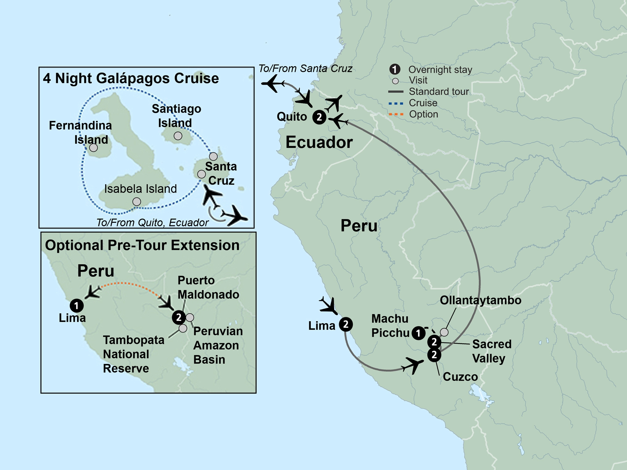 Machu Picchu & Galapagos Wonders featuring a 4-Night Cruise to the West Islands