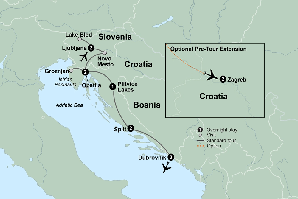 Discover Croatia, Slovenia and the Adriatic Coast