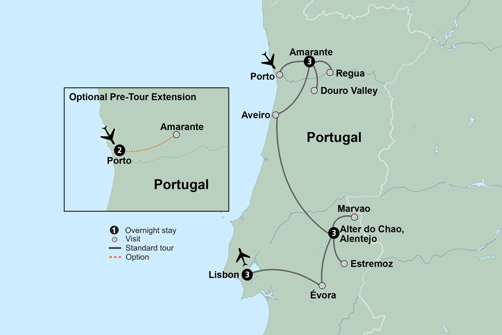 Portugal's Old-World Charms featuring Douro Valley, Alentejo & Lisbon