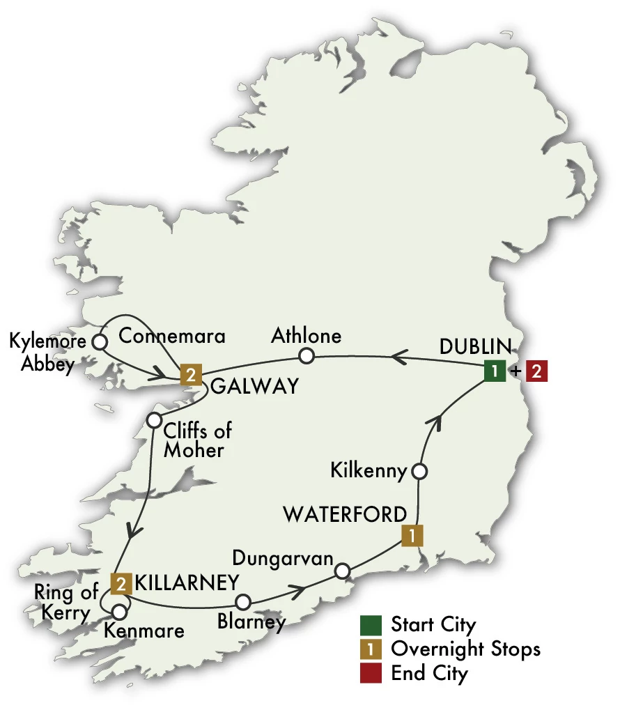2027 Irish Gold Self-Drive - 9 Days/8 Nights