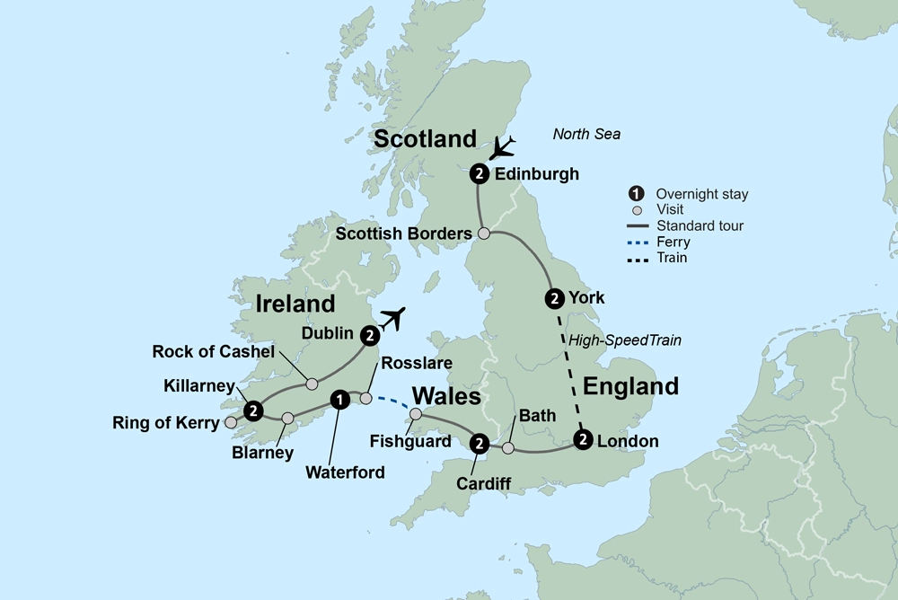 Exploring Britain and Ireland featuring England, Ireland, Scotland and Wales