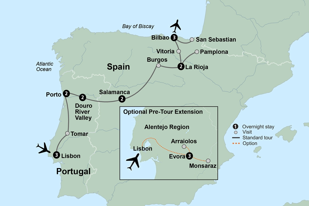 Flavors of Portugal & Spain featuring the Douro and Rioja Wine Regions