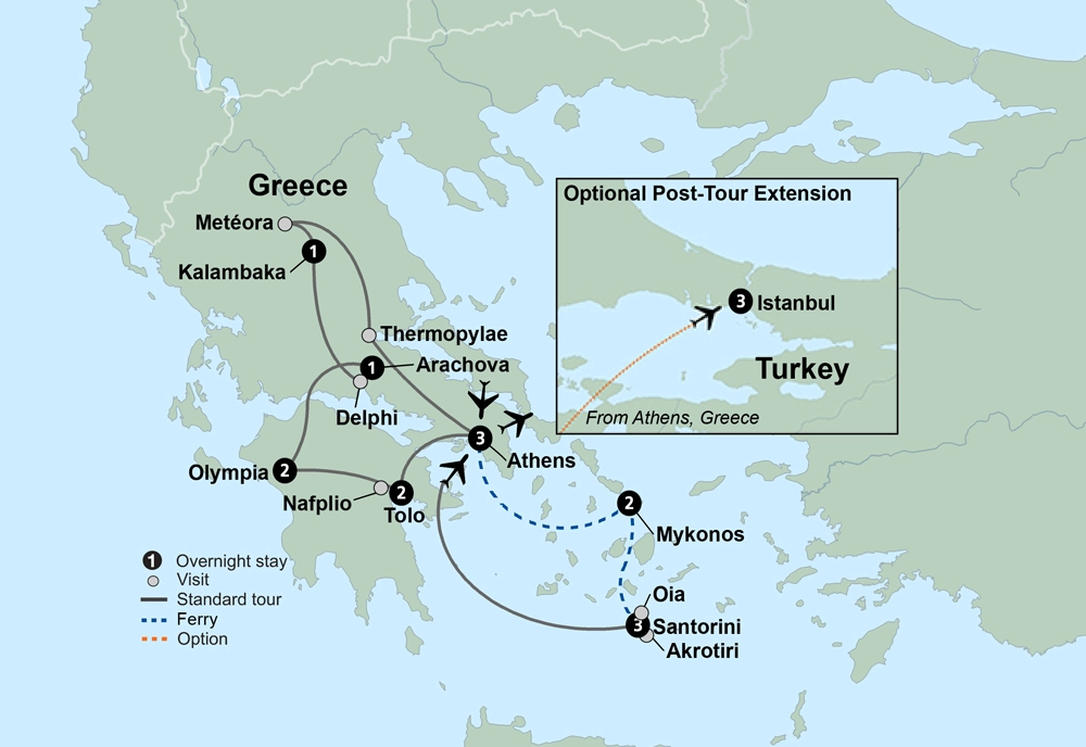 Greece & Its Islands featuring Classical Greece, Mykonos & Santorini