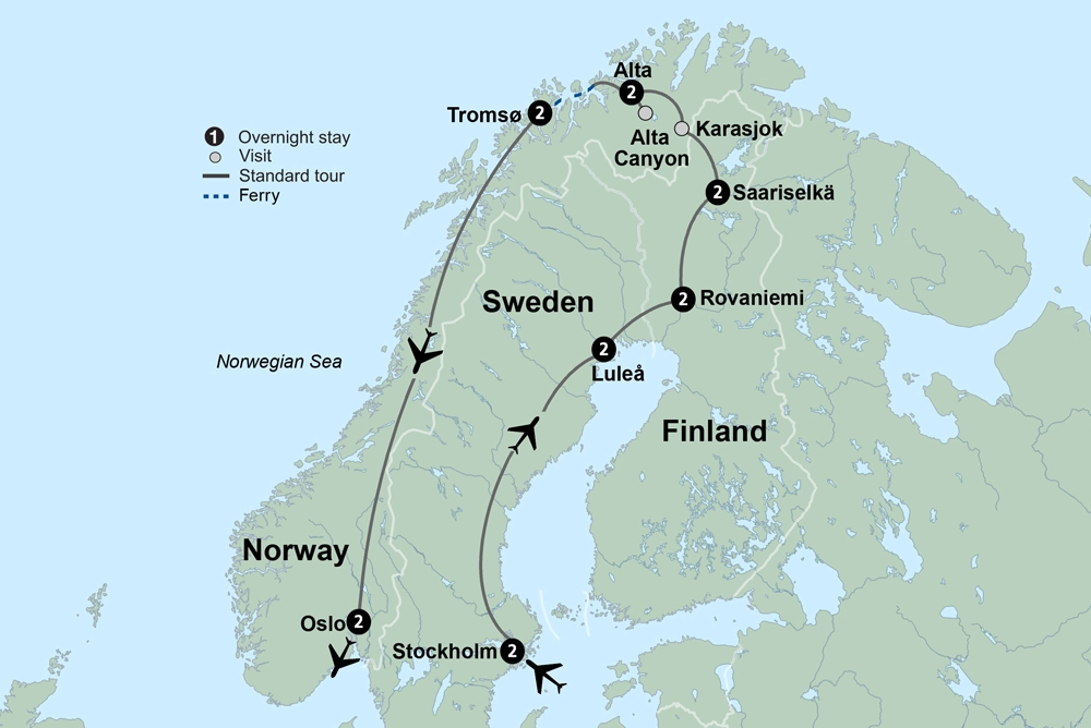 Nordic Discovery Sweden, Finnish Lapland & Norway's Coastal Cities