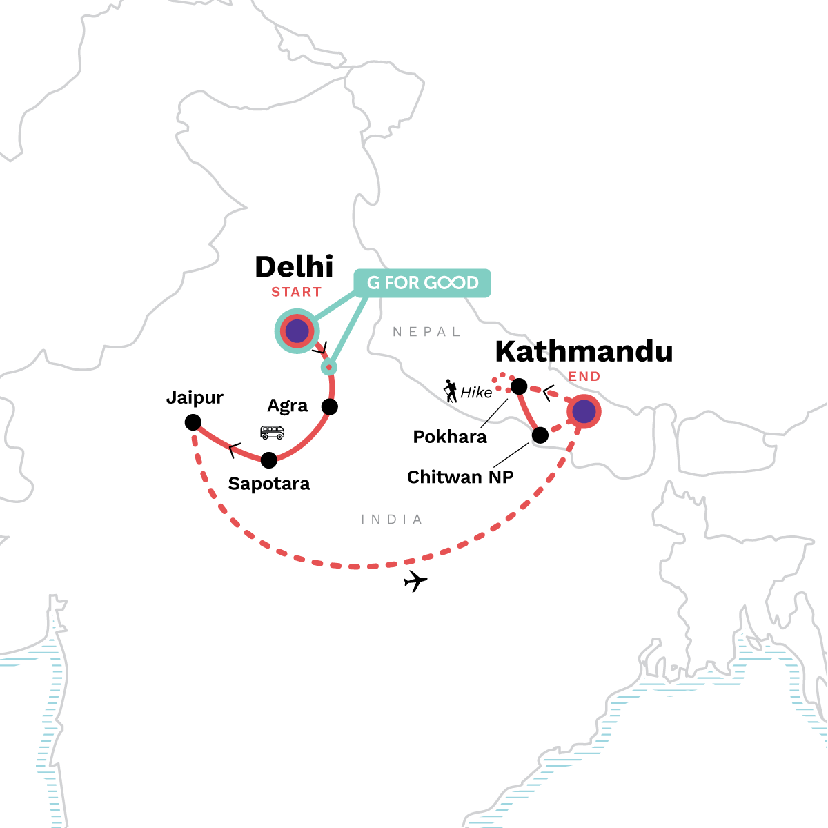 India & Nepal: Golden Triangle and the Himalayas