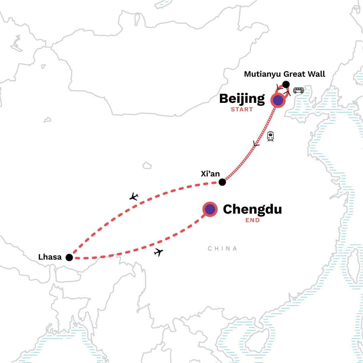 China & Tibet: Great Wall, Lhasa & Terracotta Warriors